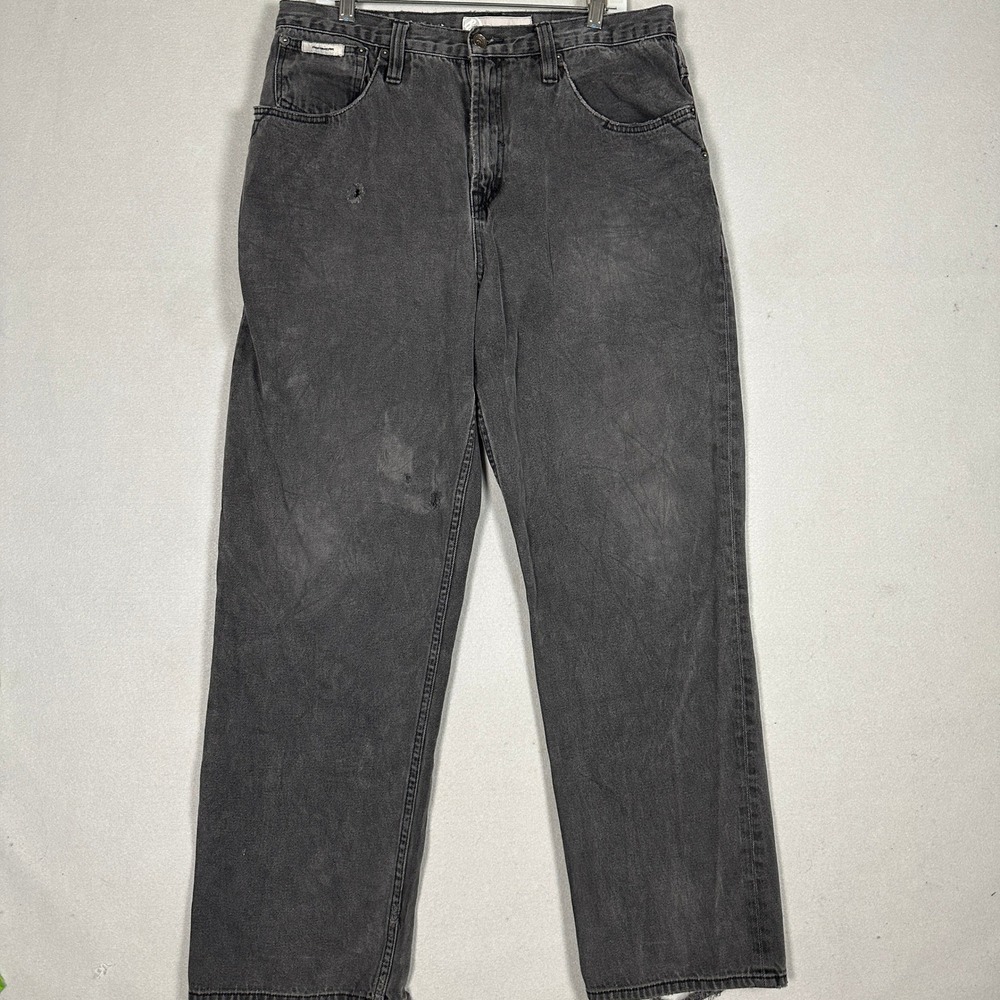 Rocawear Jeans Mens 36 Baggy Faded Black Distressed Y2K Streetwear Hip Hop Denim